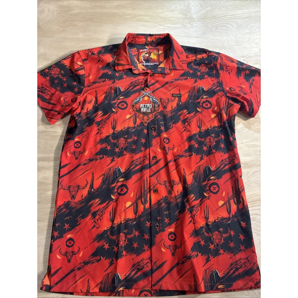 Retro Rifle Shirt The Dead Eye Red Dead Redemption Limited Edition NWT SZ Large‎